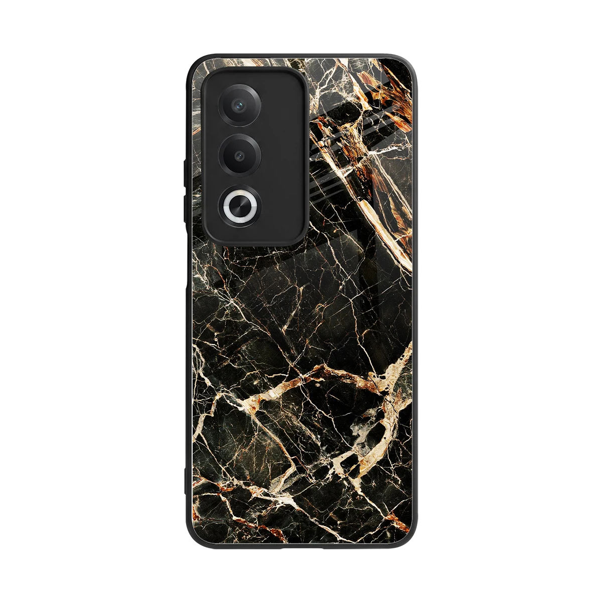 Midnight Gold back phone cover | glass case for oppo a3 pro