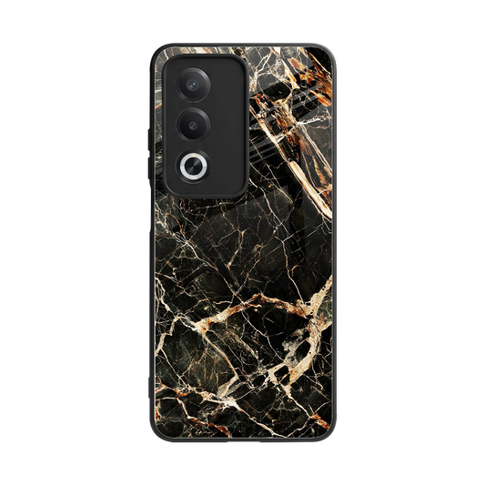 Midnight Gold back phone cover | glass case for oppo a3 pro