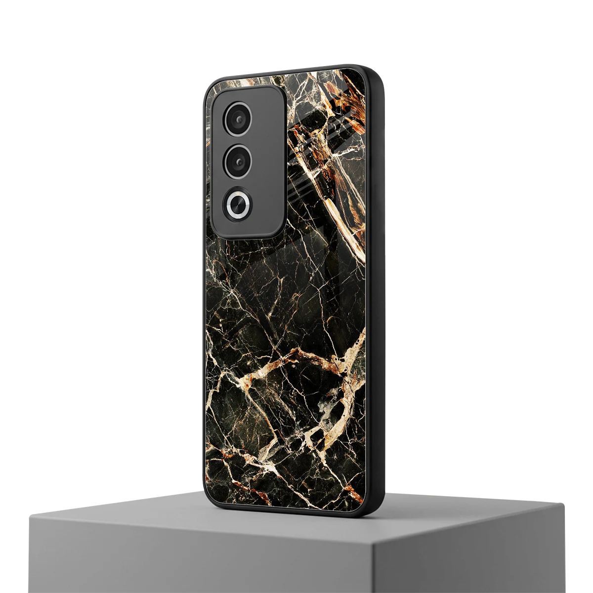 Midnight Gold oppo a3 pro mobile cover | shockproof glass phone case