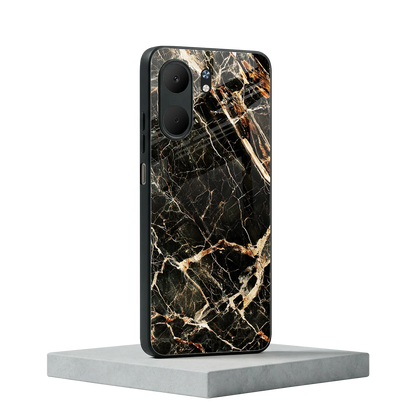 Midnight Gold oppo a5x 5g mobile cover | shockproof glass phone case