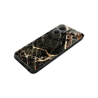 Midnight Gold stylish phone case for oppo a5x 5g | glossy glass and slim fit