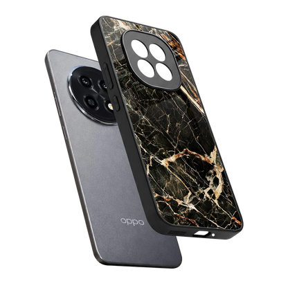 Midnight Gold sleek oppo f29 pro 5g cover with tempered glass back and TPU edges