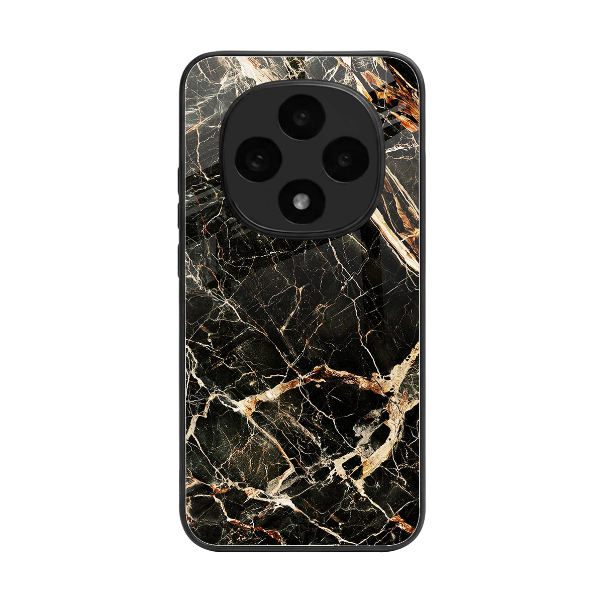 Midnight Gold back phone cover | glass case for oppo f31 pro 5g