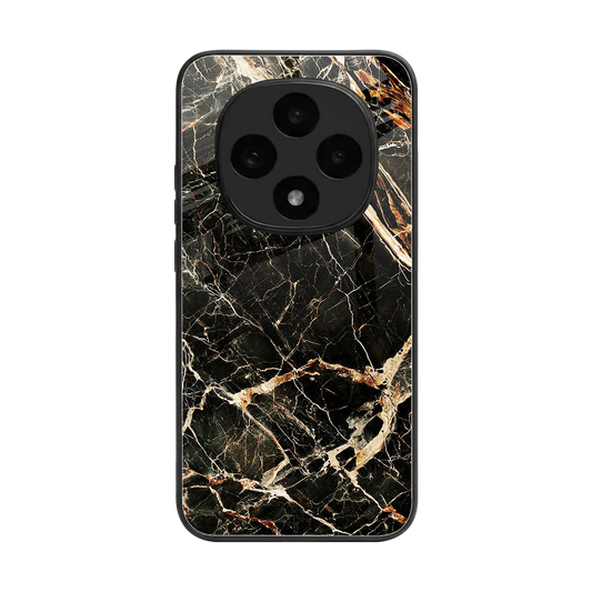 Midnight Gold back phone cover | glass case for oppo f31 pro 5g