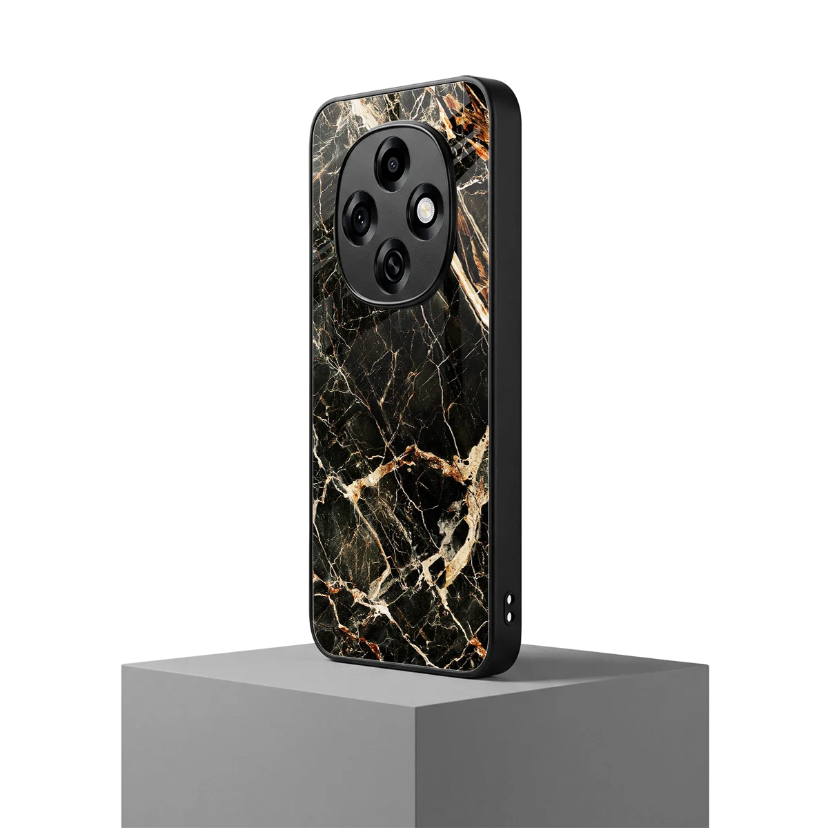 Midnight Gold oppo f31 pro 5g mobile cover | shockproof glass phone case