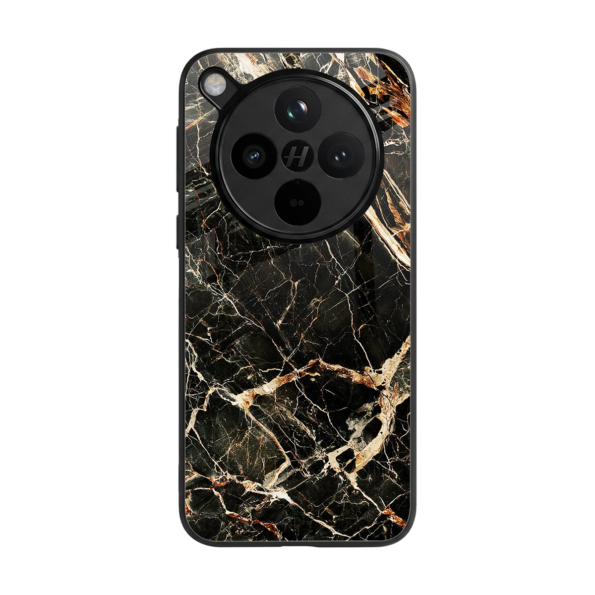 Midnight Gold back phone cover | glass case for oppo find x8