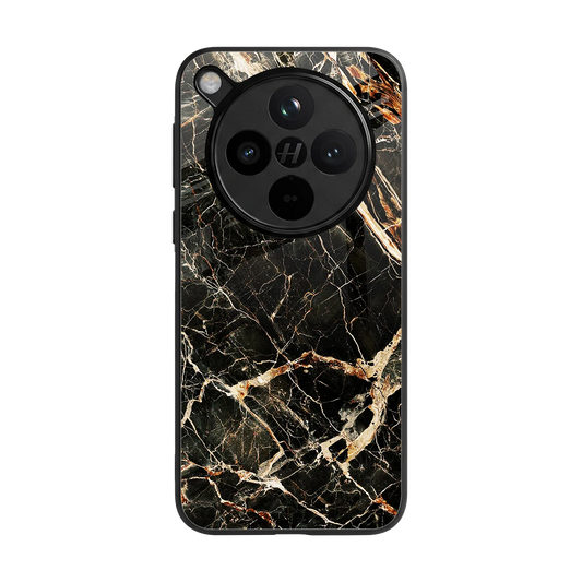 Midnight Gold back phone cover | glass case for oppo find x8