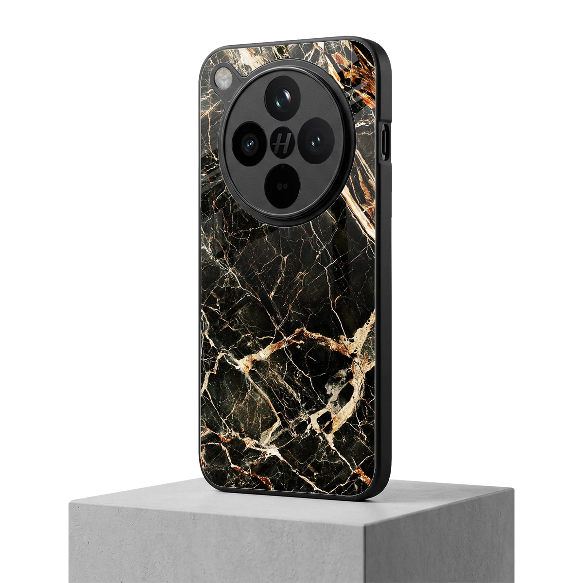 Midnight Gold oppo find x8 mobile cover | shockproof glass phone case