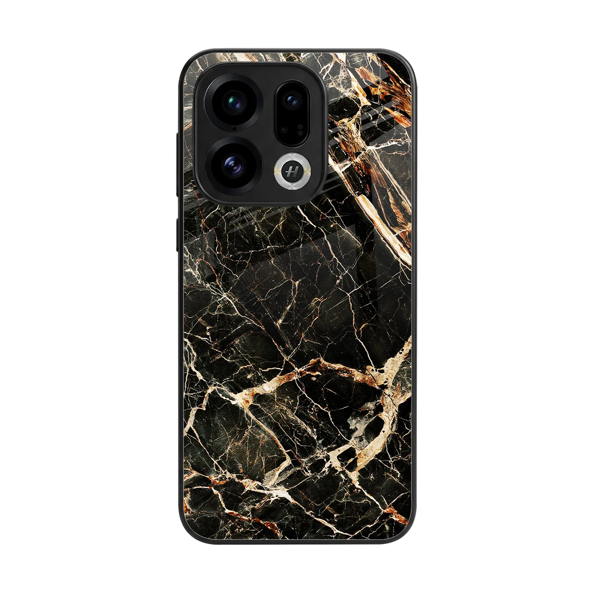 Midnight Gold back phone cover | glass case for oppo find x9
