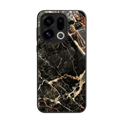 Midnight Gold back phone cover | glass case for oppo find x9