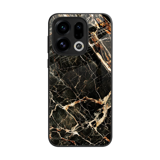 Midnight Gold back phone cover | glass case for oppo find x9