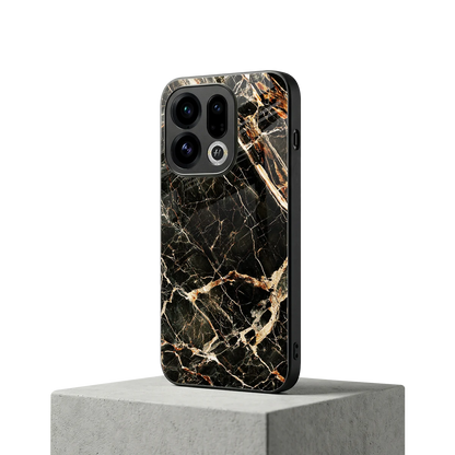 Midnight Gold oppo find x9 mobile cover | shockproof glass phone case