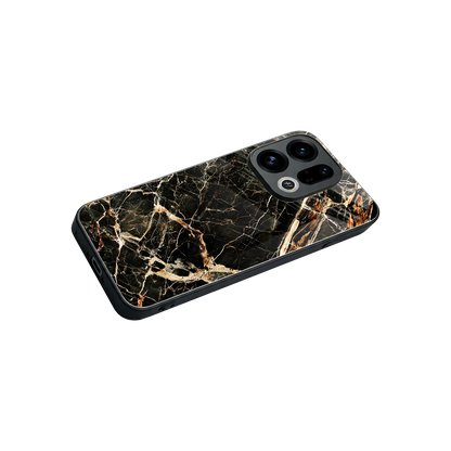 Midnight Gold stylish phone case for oppo find x9 | glossy glass and slim fit
