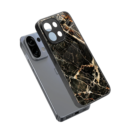 Midnight Gold sleek oppo k13 5g cover with tempered glass back and TPU edges