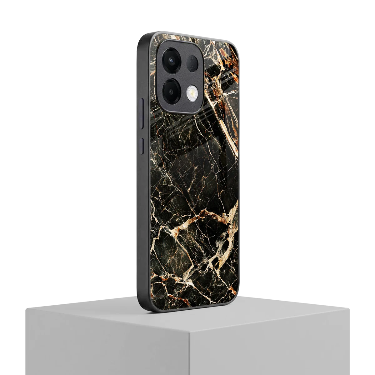 Midnight Gold oppo k13 5g mobile cover | shockproof glass phone case