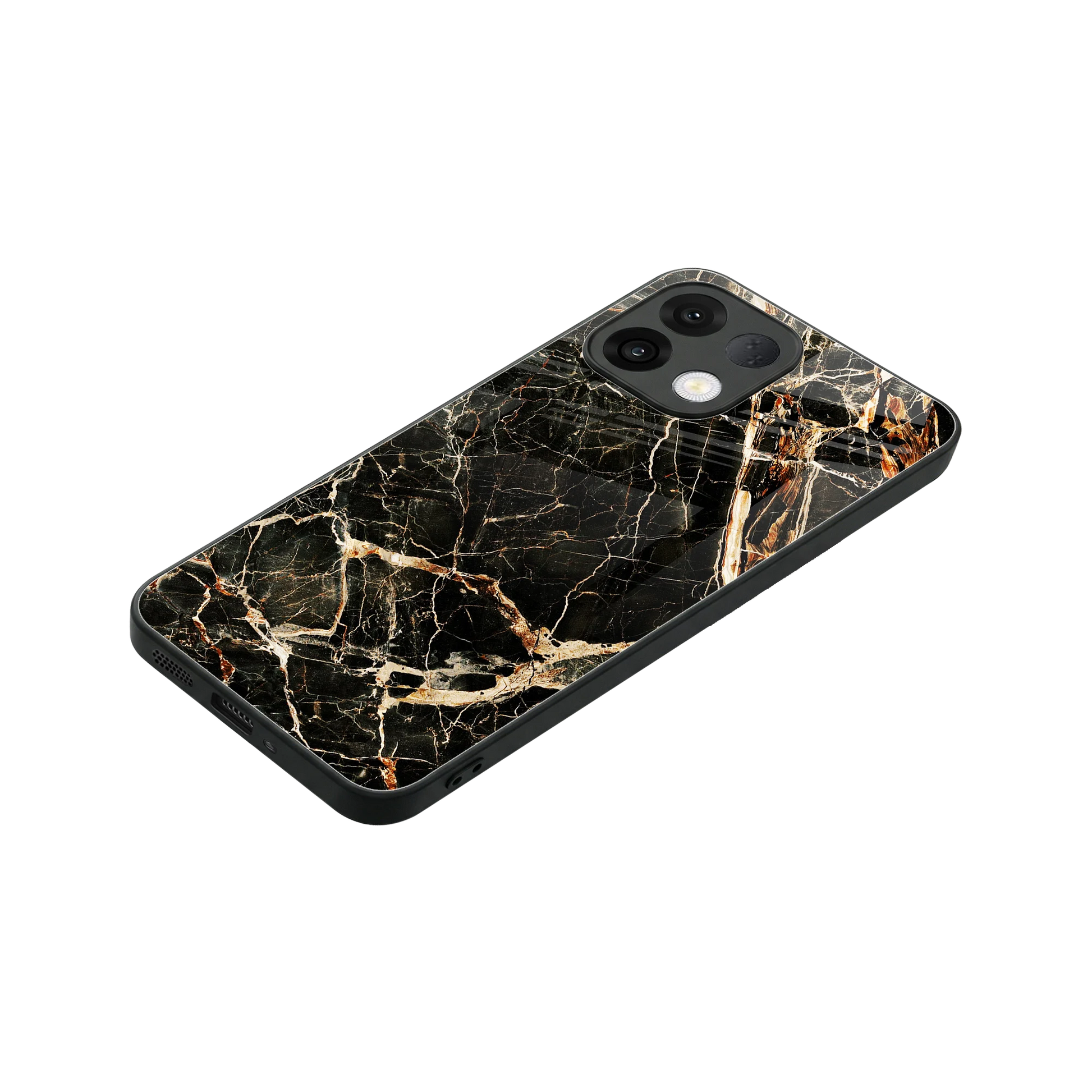 Midnight Gold stylish phone case for oppo k13 5g | glossy glass and slim fit