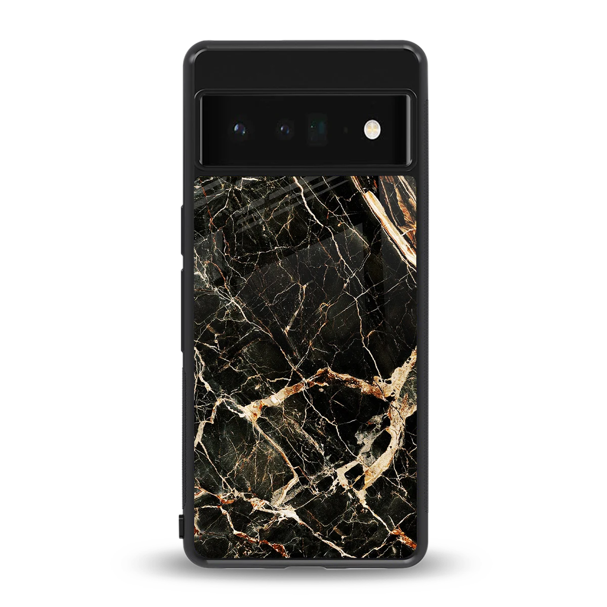 Midnight Gold back phone cover | glass case for google pixel 6 pro