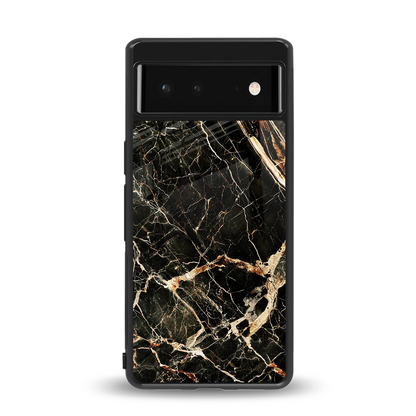 Midnight Gold back phone cover | glass case for google pixel 6a