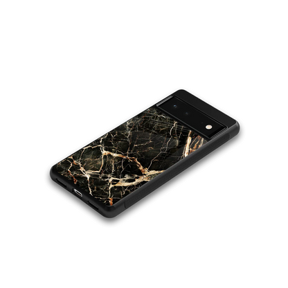 Midnight Gold google pixel 6a mobile cover | shockproof glass phone case