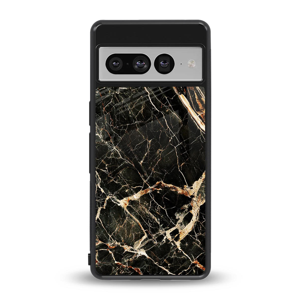 Midnight Gold back phone cover | glass case for google pixel 7 pro