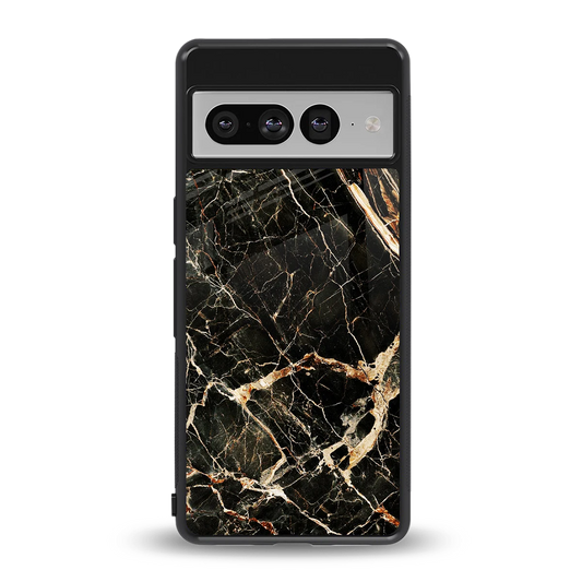 Midnight Gold back phone cover | glass case for google pixel 7 pro