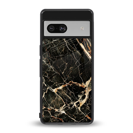 Midnight Gold back phone cover | glass case for google pixel 7a