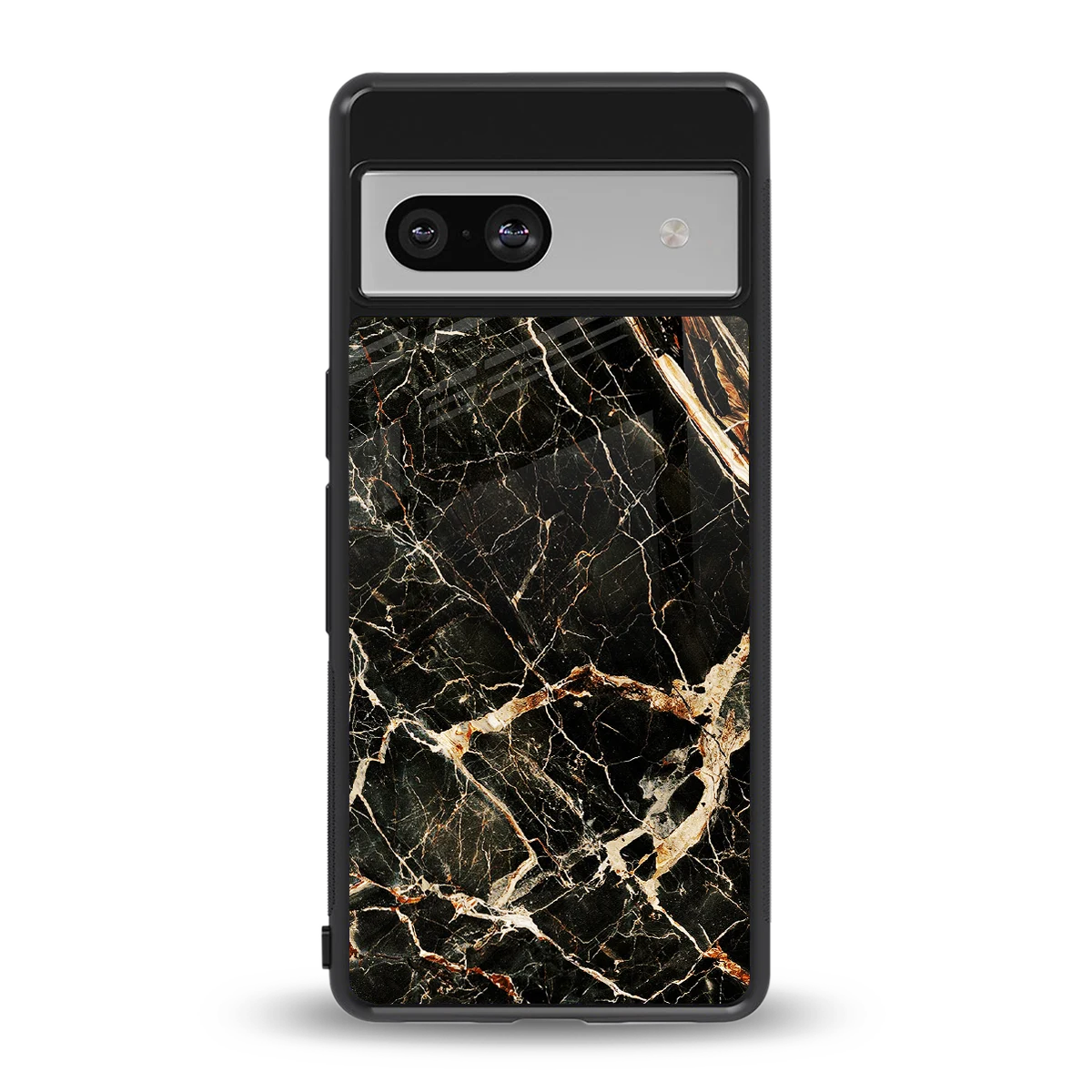 Midnight Gold back phone cover | glass case for google pixel 7