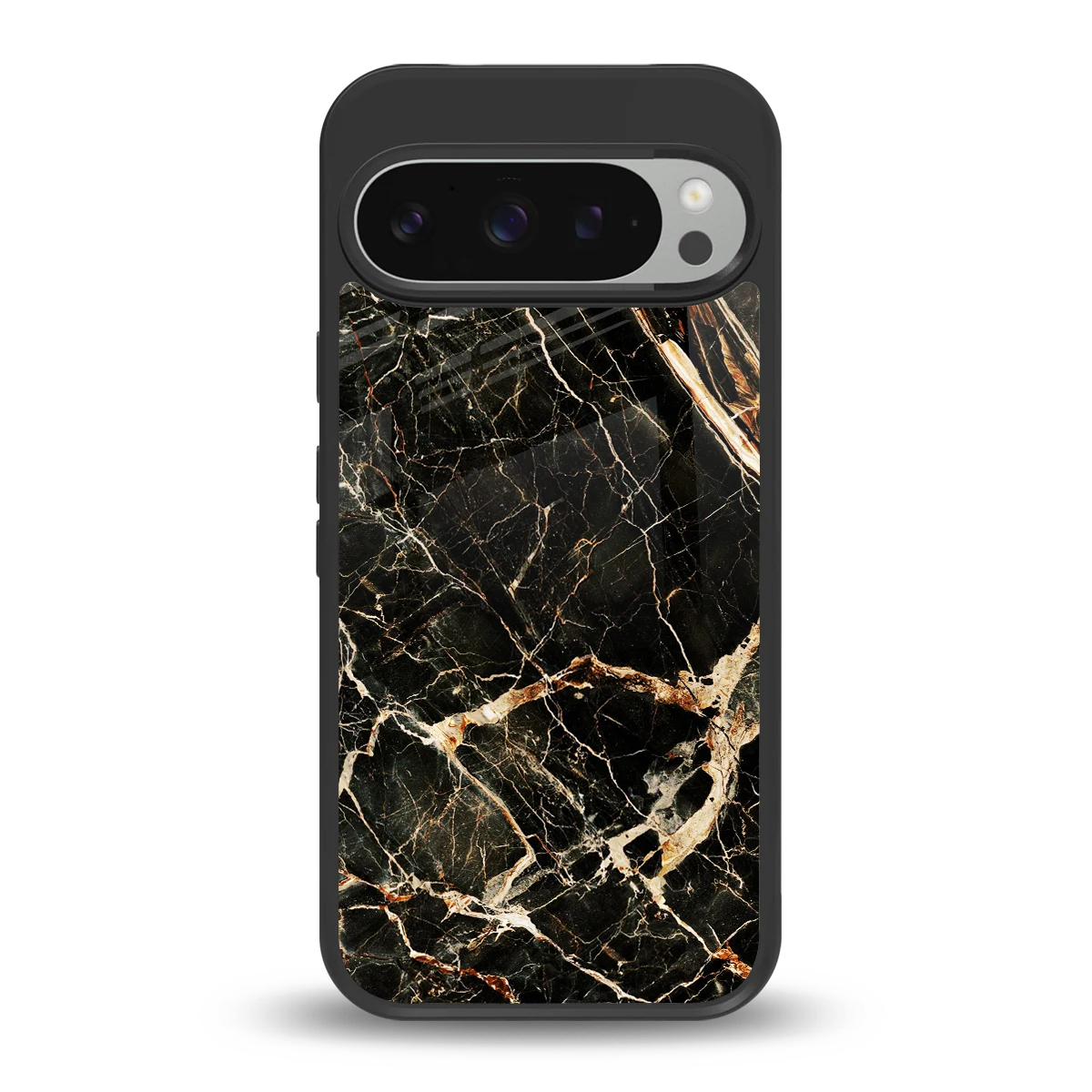 Midnight Gold back phone cover | glass case for google pixel 9 pro