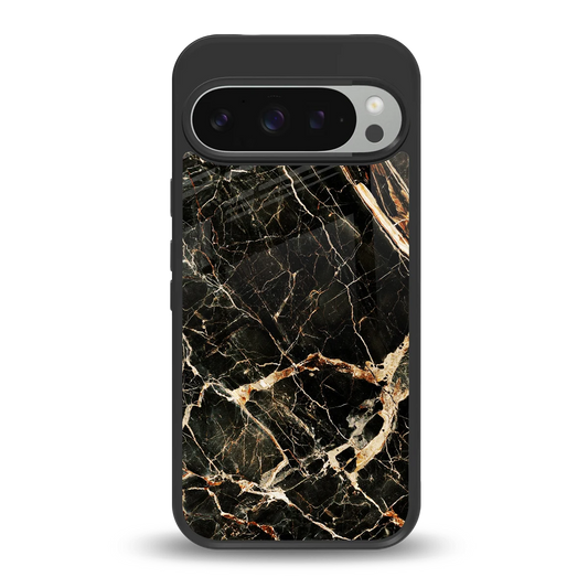 Midnight Gold back phone cover | glass case for google pixel 9 pro