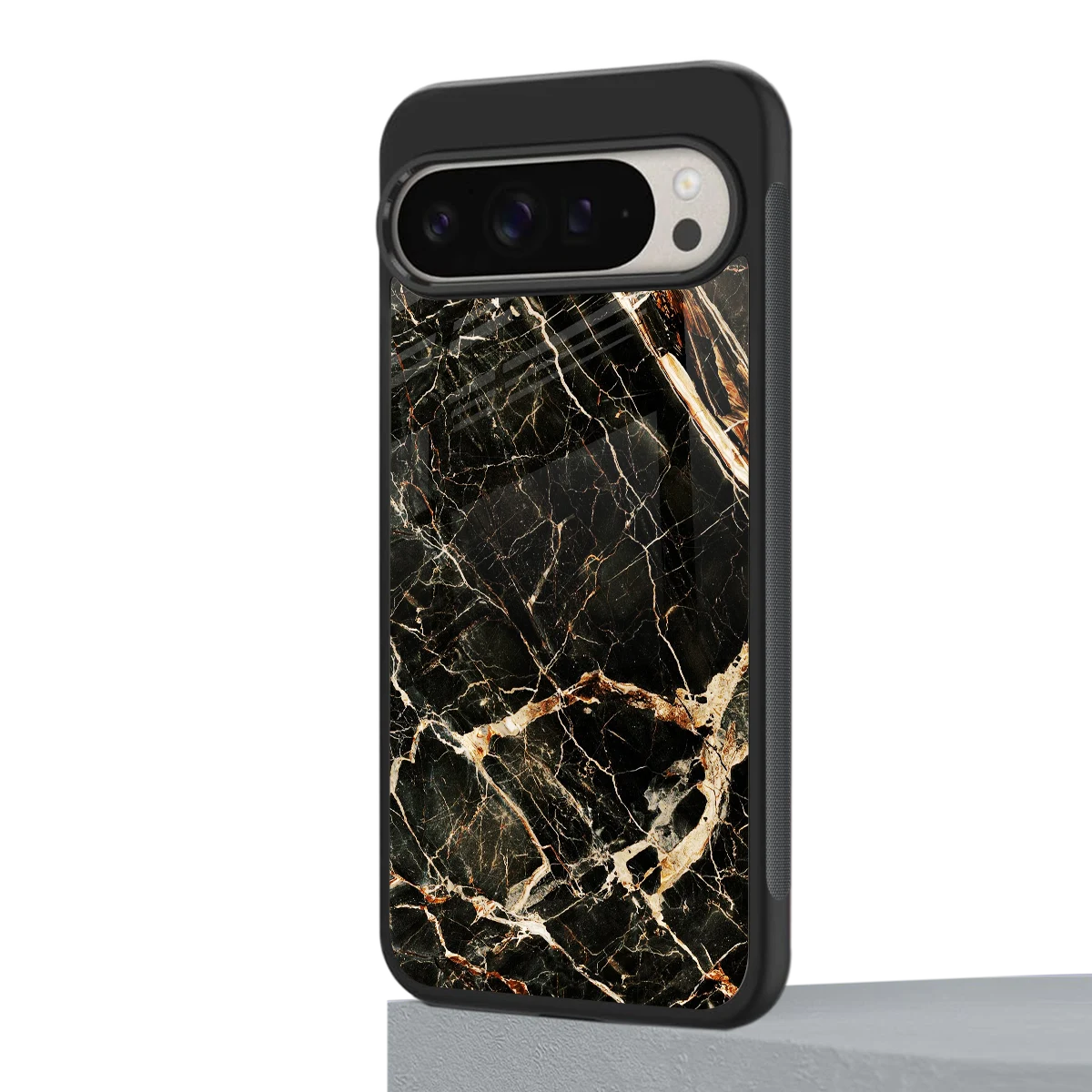 Midnight Gold google pixel 9 pro mobile cover | shockproof glass phone case
