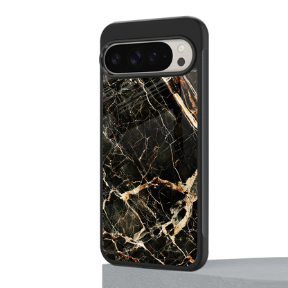 Midnight Gold google pixel 9 pro mobile cover | shockproof glass phone case