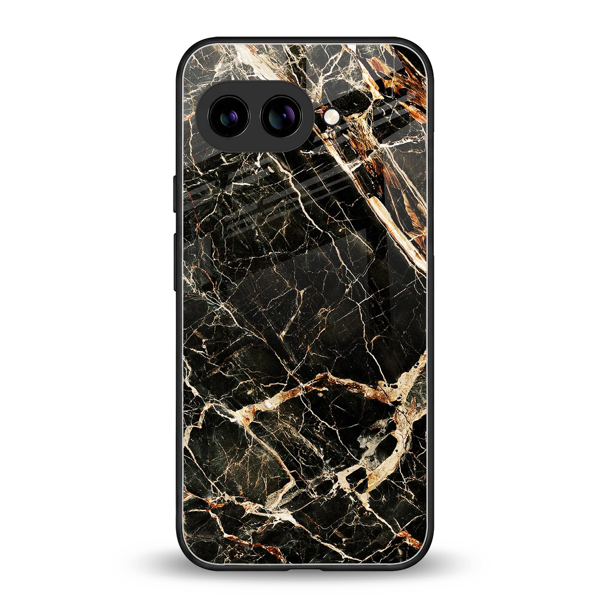 Midnight Gold back phone cover | glass case for google pixel 9a