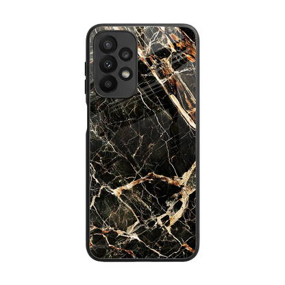 Midnight Gold back phone cover | glass case for samsung galaxy a23