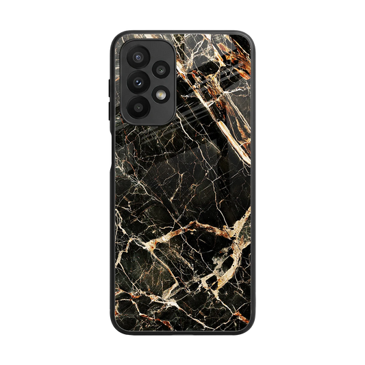 Midnight Gold back phone cover | glass case for samsung galaxy a23