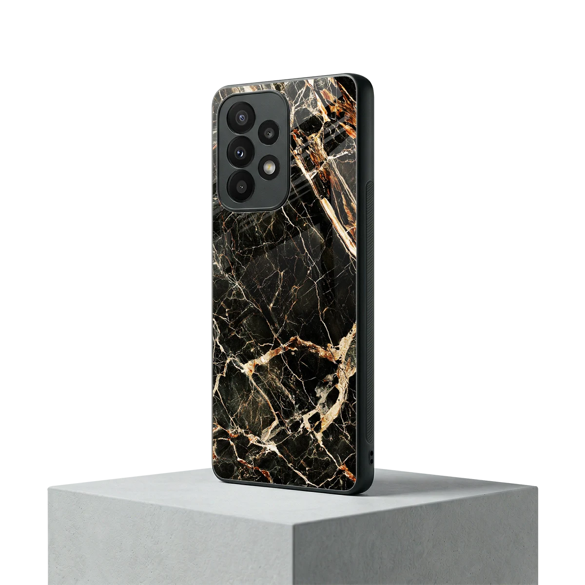 Midnight Gold samsung galaxy a23 mobile cover | shockproof glass phone case