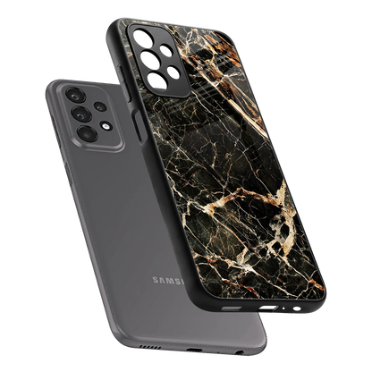 Midnight Gold sleek samsung galaxy a23 cover with tempered glass back and TPU edges