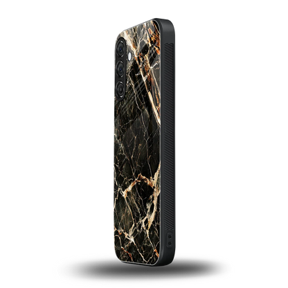 Midnight Gold samsung galaxy a14 5g mobile cover | shockproof glass phone case