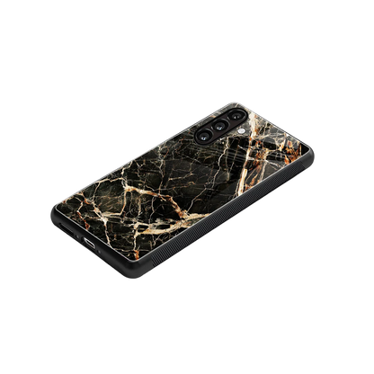Midnight Gold stylish phone case for samsung galaxy a16 5g | glossy glass and slim fit