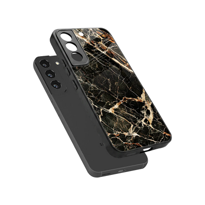 Midnight Gold sleek samsung galaxy s22 cover with tempered glass back and TPU edges
