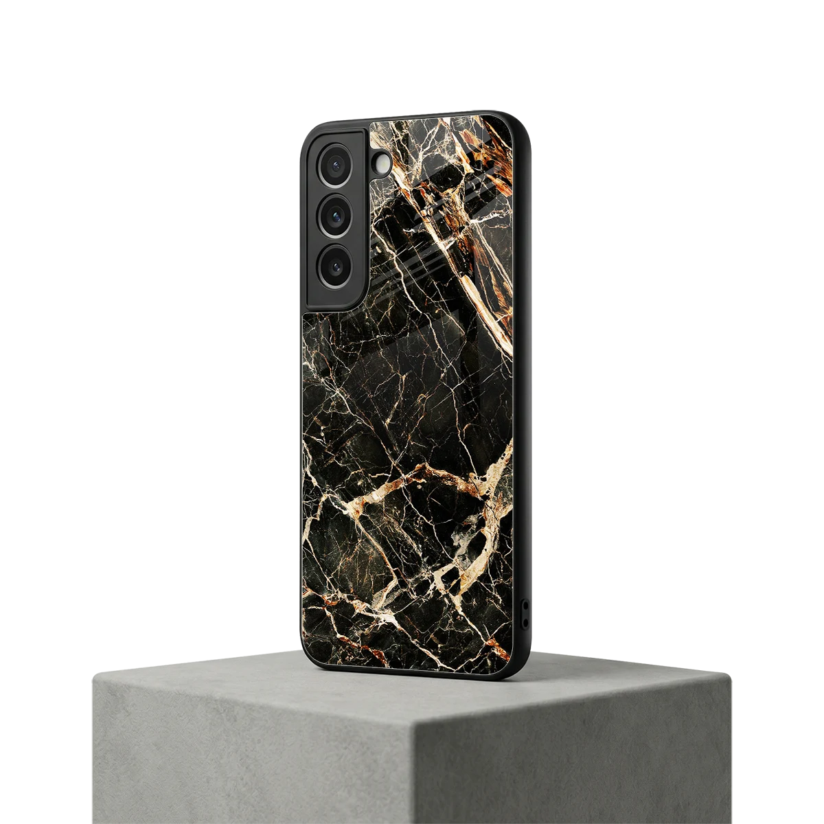 Midnight Gold samsung galaxy s22 mobile cover | shockproof glass phone case