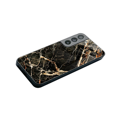 Midnight Gold stylish phone case for samsung galaxy s22 | glossy glass and slim fit