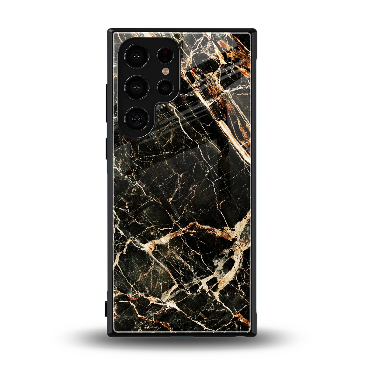 Midnight Gold back phone cover | glass case for samsung galaxy s23 ultra