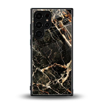 Midnight Gold back phone cover | glass case for samsung galaxy s23 ultra