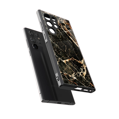 Midnight Gold sleek samsung galaxy s23 ultra cover with tempered glass back and TPU edges