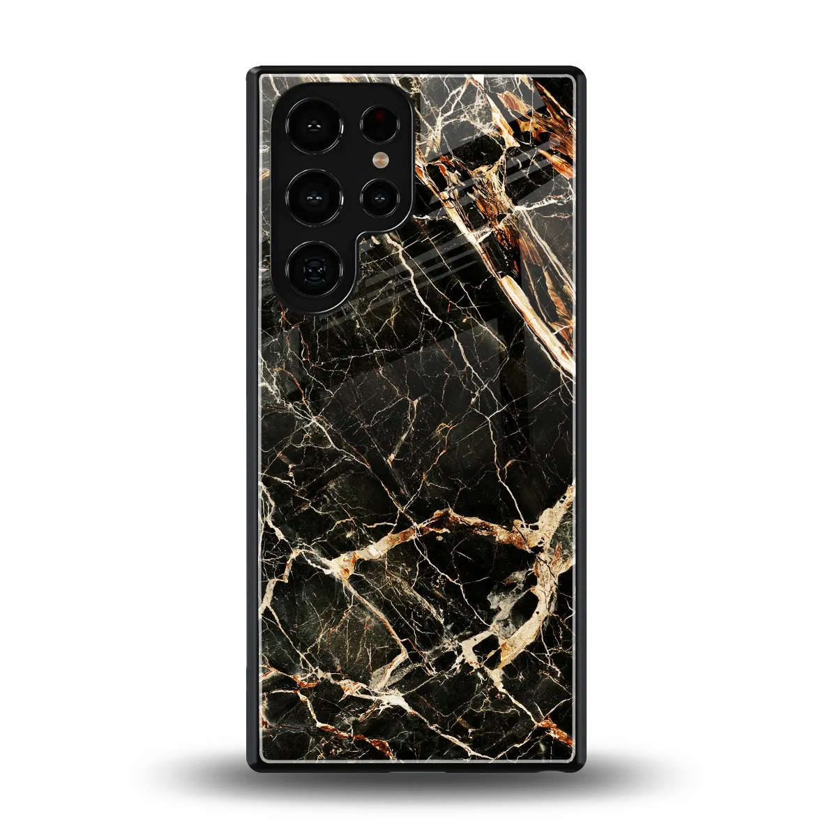 Midnight Gold back phone cover | glass case for samsung galaxy s25 ultra