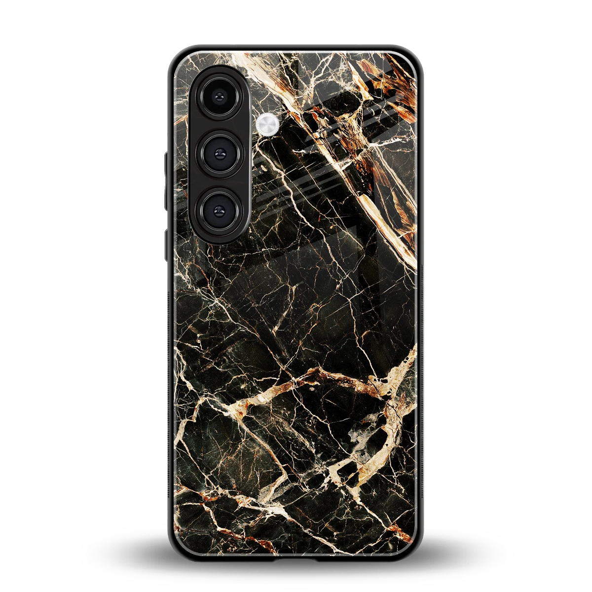 Midnight Gold back phone cover | glass case for samsung galaxy s24