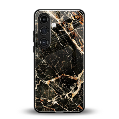 Midnight Gold back phone cover | glass case for samsung galaxy s23 fe