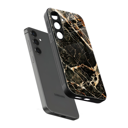 Midnight Gold sleek samsung galaxy s23 fe cover with tempered glass back and TPU edges