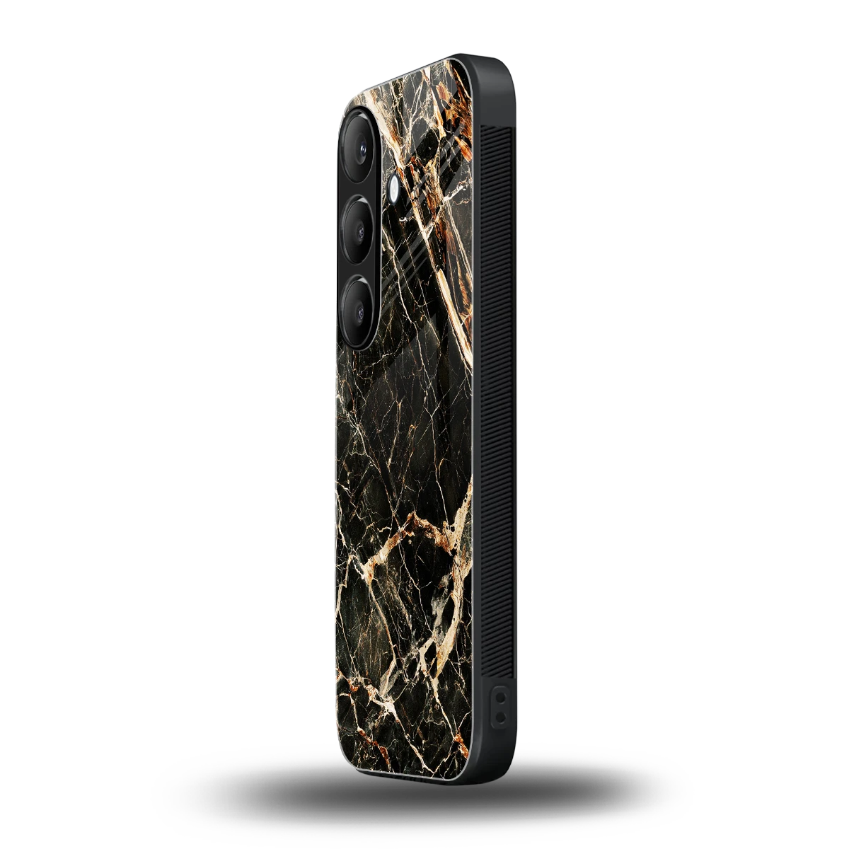 Midnight Gold samsung galaxy s25 mobile cover | shockproof glass phone case