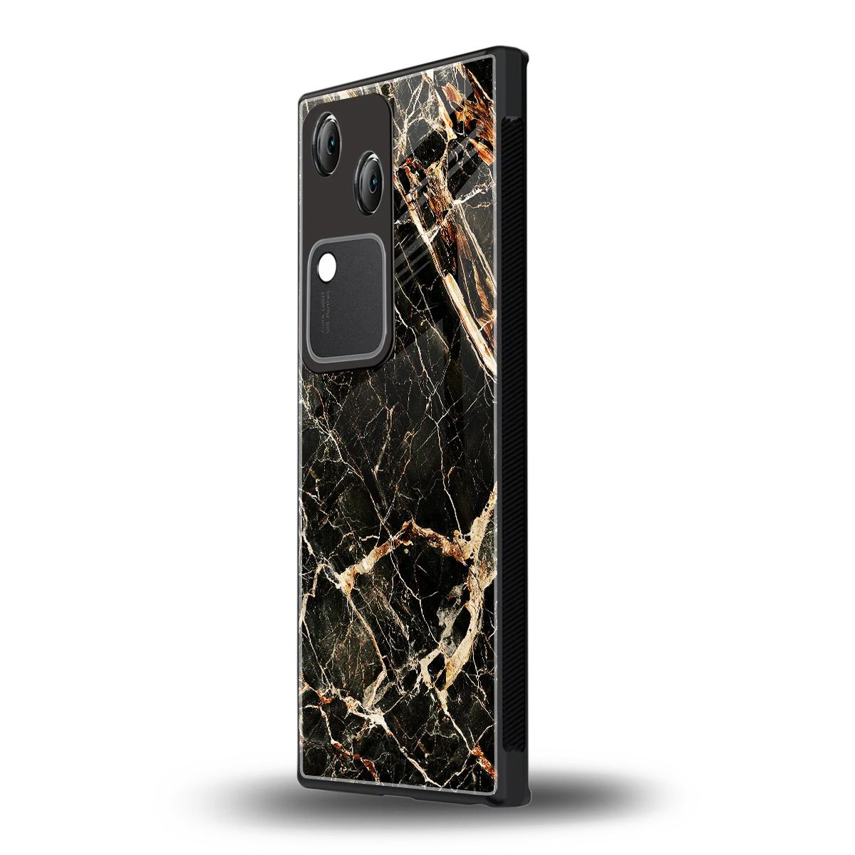 Midnight Gold vivo v30 mobile cover | shockproof glass phone case